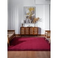 thumbnail image 1 of Rugsotic Carpets Hand Knotted Loom Wool 6'x6' Contemporary Square Area Rug Red L00201, 1 of 7