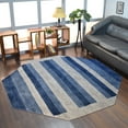 thumbnail image 1 of Rugsotic Carpets Handmade Rugs Hand Knotted Loom Octagon 10'x10' Blue Light Blue Wool for Indoor Use, 1 of 12