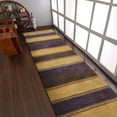 thumbnail image 1 of Rugsotic Carpets Hand Knotted Wool Area Rug 2'6''x10' Gold Purple Contemporary Runner Indoor Rug for Living Room, Bedroom Antimicrobial L00204, 1 of 5