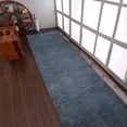 thumbnail image 1 of Rugsotic Carpets Hand Knotted Wool Area Rug 2'6''x10' Light Blue Contemporary Runner Indoor Rug for Living Room, Bedroom Antimicrobial L00226, 1 of 8