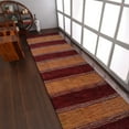 thumbnail image 1 of Rugsotic Carpets Handmade Rugs Hand Knotted Loom Runner 2'6''x10' Red Gold Wool for Indoor Use, 1 of 5