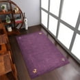thumbnail image 1 of Rugsotic Carpets Handmade Rugs Hand Knotted Loom Rectangle 3'x5' Purple Wool for Indoor Use, 1 of 5