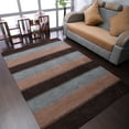 thumbnail image 1 of Rugsotic Carpets Handmade Rugs Hand Knotted Loom Rectangle 5'x8' Brown Light Blue Wool for Indoor Use, 1 of 9