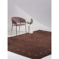 thumbnail image 1 of Rugsotic Carpets Hand Knotted Wool Area Rug 5'x8' Brown Contemporary Rectangle Indoor Rug for Living Room, Bedroom Antimicrobial L00520, 1 of 6