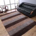 thumbnail image 1 of Rugsotic Carpets Hand Knotted Wool Area Rug 5'x8' Dark Brown Beige Contemporary Rectangle Indoor Rug for Living Room, Bedroom Antimicrobial L00206, 1 of 9