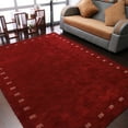 thumbnail image 1 of Rugsotic Carpets Handmade Rugs Hand Knotted Loom Rectangle 5'x8' Red Wool for Indoor Use, 1 of 9
