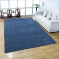 thumbnail image 1 of Rugsotic Carpets Hand Knotted Wool Area Rug 6'7''x9'10'' Blue Contemporary Rectangle Indoor Rug for Living Room, Bedroom Antimicrobial L00105, 1 of 6