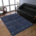 thumbnail image 1 of Rugsotic Carpets Handmade Rugs Hand Knotted Loom Rectangle 6'7''x9'10'' Blue Wool for Indoor Use, 1 of 5