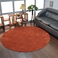 thumbnail image 1 of Rugsotic Carpets Handmade Rugs Hand Knotted Loom Round 6'x6' Light Red Wool for Indoor Use, 1 of 9