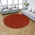 thumbnail image 1 of Rugsotic Carpets Handmade Rugs Hand Knotted Loom Round 6'x6' Dark Red Wool for Indoor Use, 1 of 6