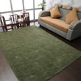 thumbnail image 1 of Rugsotic Carpets Handmade Rugs Hand Knotted Loom Rectangle 6'x9' Green Wool for Indoor Use, 1 of 8