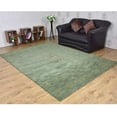 thumbnail image 1 of Rugsotic Carpets Handmade Rugs Hand Knotted Loom Rectangle 6'x9' Green Wool for Indoor Use, 1 of 5
