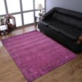 thumbnail image 1 of Rugsotic Carpets Handmade Rugs Hand Knotted Loom Rectangle 6'x9' Purple Wool for Indoor Use, 1 of 5