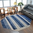 thumbnail image 1 of Rugsotic Carpets Handmade Rugs Hand Knotted Loom Octagon 8'x8' Blue Light Blue Wool for Indoor Use, 1 of 12