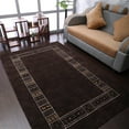 thumbnail image 1 of Rugsotic Carpets Handmade Rugs Hand Knotted Loom Rectangle 8'x10' Brown Wool for Indoor Use, 1 of 10