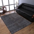thumbnail image 1 of Rugsotic Carpets Hand Knotted Wool Area Rug 8'x10' Charcoal Contemporary Rectangle Indoor Rug for Living Room, Bedroom Antimicrobial L00535, 1 of 5