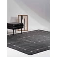 thumbnail image 1 of Rugsotic Carpets Hand Knotted Wool Area Rug 8'x10' Charcoal Geometric Rectangle Indoor Rug for Living Room, Bedroom Antimicrobial L00532, 1 of 5