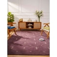 thumbnail image 1 of Rugsotic Carpets Handmade Rugs Hand Knotted Loom Rectangle 8'x10' Purple Wool for Indoor Use, 1 of 15