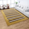 thumbnail image 1 of Rugsotic Carpets Hand Knotted Wool Area Rug 9'x12' Gold Brown Contemporary Rectangle Indoor Rug for Living Room, Bedroom Antimicrobial L00904, 1 of 5