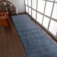 thumbnail image 1 of Rugsotic Carpets Handmade Rugs Hand Knotted Loom Runner 2'6''x12' Blue Wool for Indoor Use, 1 of 5