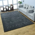 thumbnail image 1 of Rugsotic Carpets Handmade Rugs Hand Knotted Loom Rectangle 6'x9' Charcoal Wool for Indoor Use, 1 of 10