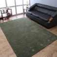 thumbnail image 1 of Rugsotic Carpets Hand Knotted Wool Area Rug 3'x5' Green Contemporary Rectangle Indoor Rug for Living Room, Bedroom Antimicrobial L00109, 1 of 8
