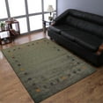 thumbnail image 1 of Rugsotic Carpets Handmade Rugs Hand Knotted Loom Rectangle 9'x12' Green Wool for Indoor Use, 1 of 5