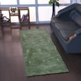 thumbnail image 1 of Rugsotic Carpets Handmade Rugs Hand Knotted Loom Runner 2'6''x10' Green Wool for Indoor Use, 1 of 9