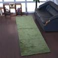 thumbnail image 1 of Rugsotic Carpets Handmade Rugs Hand Knotted Loom Runner 2'6''x8' Green Wool for Indoor Use, 1 of 9