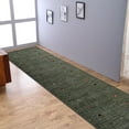 thumbnail image 1 of Rugsotic Carpets Handmade Rugs Hand Knotted Loom Runner 2'8''x8' Green Wool for Indoor Use, 1 of 5