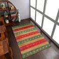 thumbnail image 1 of Rugsotic Carpets Hand Knotted Wool Area Rug 8'x10' Green Gold Contemporary Rectangle Indoor Rug for Living Room, Bedroom Antimicrobial L00212, 1 of 5