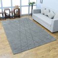 thumbnail image 1 of Rugsotic Carpets Hand Knotted Wool Area Rug 5'x8' Light Blue Geometric Rectangle Indoor Rug for Living Room, Bedroom Antimicrobial L00645, 1 of 10