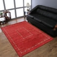 thumbnail image 1 of Rugsotic Carpets Handmade Rugs Hand Knotted Loom Rectangle 6'7''x9'10'' Red Wool for Indoor Use, 1 of 5