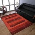 thumbnail image 1 of Rugsotic Carpets Handmade Rugs Hand Knotted Loom Rectangle 9'x12' Rust Wool for Indoor Use, 1 of 5