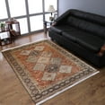 thumbnail image 1 of Rugsotic Carpets Hand Knotted Persian, Oriental Original Silk Area Rug, Rust, 6'x9', 1 of 5