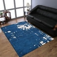 thumbnail image 1 of Rugsotic Carpets Hand Knotted Silk Area Rugs - 6'X9', Rectangle, Blue Beige, Abstract Modern Design, High Pile Thick Handmade Anti Skid Area Rugs For Living Room, Bed Room (Ns1230), 1 of 5