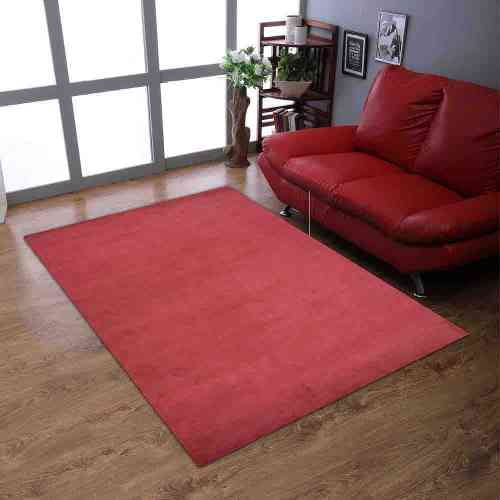 Rugsotic Carpets Hand Knotted Tibbati Wool 5'7''x7'10'' Area Rug Solid Rust T00111