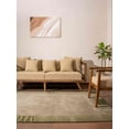 thumbnail image 1 of Rugsotic Carpets Hand Knotted Wool Area Rugs - 6'7''X9'10'', Rectangle, Green, Contemporary Modern Design, High Pile Thick Handmade Anti Skid Area Rugs For Living Room, Bed Room (T00206), 1 of 16