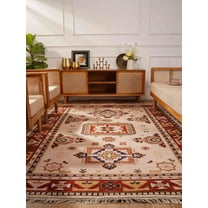 Rugsotic Carpets Hand Knotted Afghan Rugs Rectangle 3'x5' Cream Red Silk-Wool for Indoor Use