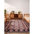 thumbnail image 1 of Rugsotic Carpets Hand Knotted Wool and Silk Area Rug, 5'x8', Rectangle, Black, Oriental Handmade Low Pile Rug for Living Room Bedroom, 1 of 12