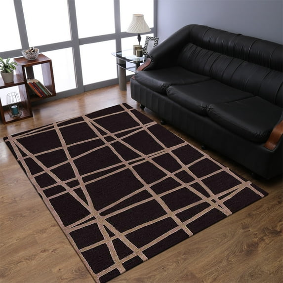 Rugsotic Carpets Hand Tufted, Contemporary Wool Area Rug, Brown, 9'x12'