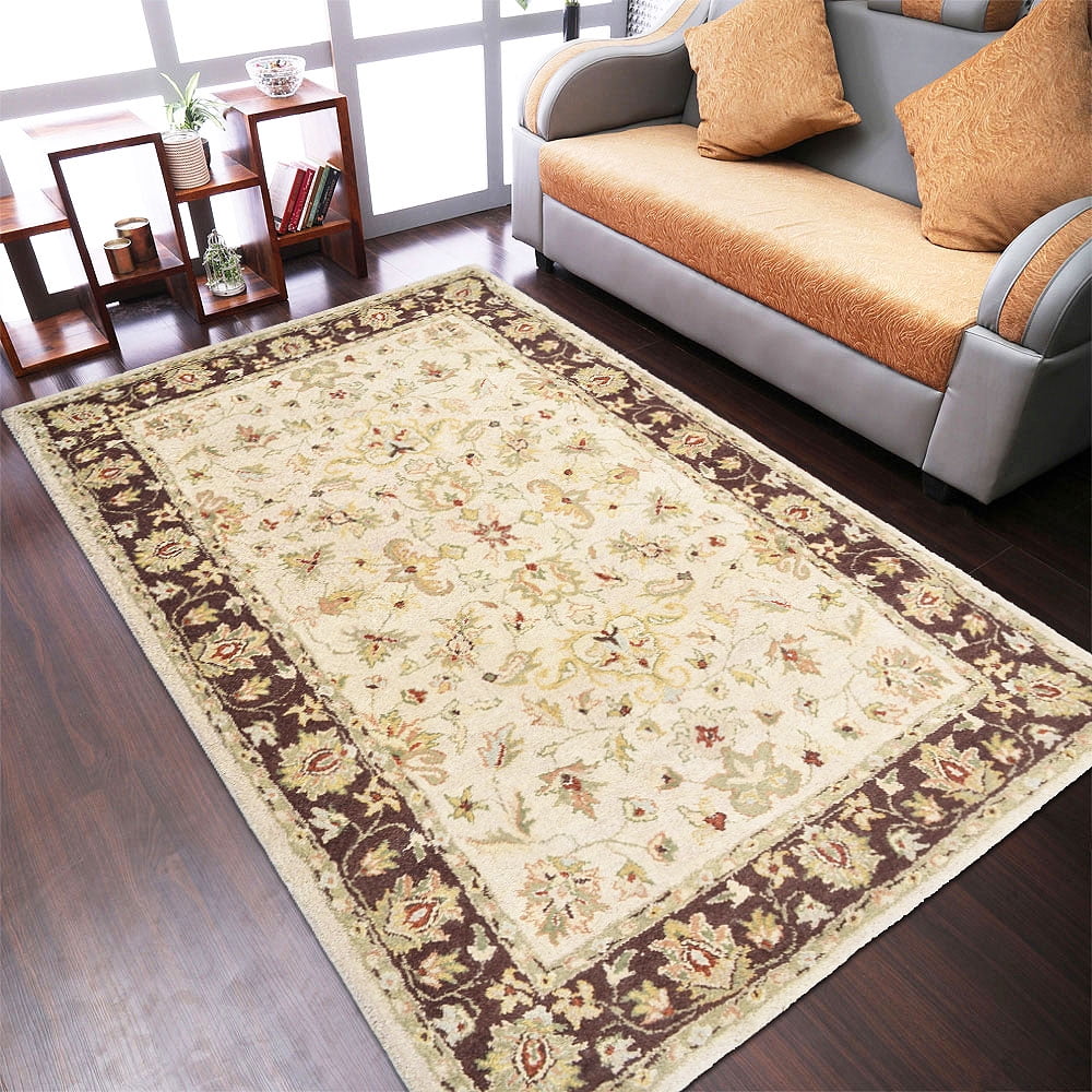 Rugsotic Carpets Hand Tufted, Oriental Wool Area Rug, Beige,Brown, 8 ...