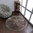 thumbnail image 1 of Rugsotic Carpets Hand Tufted Shag Polyester Eco-Friendly Area Rugs - 10'x10', Round, Beige Brown, Plain Solid Design, High Pile Handmade Anti Skid Rugs for Living Room, Bed Room K00105, 1 of 7