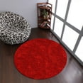 thumbnail image 1 of Rugsotic Carpets Hand Tufted Shag Polyester Eco-Friendly Area Rugs - 10'x10', Round, Red, Plain Solid Design, High Pile Handmade Anti Skid Rugs for Living Room, Bed Room K00102, 1 of 5