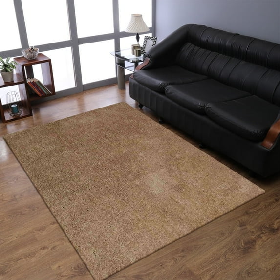 Rugsotic Carpets Hand Tufted Shag Polyester Eco-Friendly Area Rugs - 10'x13', Rectangle, White Ivory, Plain Solid Design, High Pile Handmade Anti Skid Rugs for Living Room, Bed Room K00111