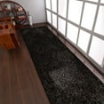 thumbnail image 1 of Rugsotic Carpets Hand Tufted Shag Polyester Eco-Friendly Area Rugs - 2'6"x8', Runner, Silver Black, Plain Solid Design, High Pile Handmade Anti Skid Rugs for Living Room, Bed Room K00111, 1 of 5