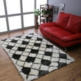 thumbnail image 1 of Rugsotic Carpets Hand Tufted Shag Polyester Eco-Friendly Area Rugs - 4'x6', Rectangle, Gray White, Plain Solid Design, High Pile Handmade Anti Skid Rugs for Living Room, Bed Room K00067, 1 of 5