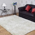 thumbnail image 1 of Rugsotic Carpets Hand Tufted Shag Polyester Eco-Friendly Area Rugs - 4'x6', Rectangle, White, Plain Solid Design, High Pile Handmade Anti Skid Rugs for Living Room, Bed Room K00101, 1 of 5