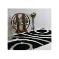 thumbnail image 1 of Rugsotic Carpets Hand Tufted Shag Polyester Eco-Friendly Area Rugs - 5'x8', Rectangle, Black, Plain Solid Design, High Pile Handmade Anti Skid Rugs for Living Room, Bed Room K000A2, 1 of 5