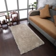 thumbnail image 1 of Rugsotic Carpets Hand Tufted Shag Polyester Eco-Friendly Area Rugs - 5'x8', Rectangle, Ivory, Plain Solid Design, High Pile Handmade Anti Skid Rugs for Living Room, Bed Room K00111, 1 of 5